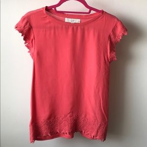Peach Lace Top